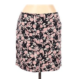 Ann Taylor LOFT Stretch Pink Floral Skirt Size 12